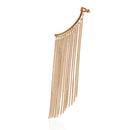 1PC Crystal Heart Chain Tassel Ear Cuff Wrap Statement Clip Earring Left Ear