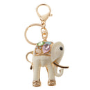 Resin Elephant Key Chain Ring Keychain Key Holder Keyring Handbag Pendant White