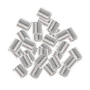 30Pcs Silver Spacer Loose Tubluar Bead for DIY Craft Jewellery Accessories