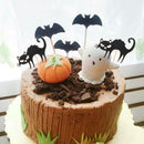 5pcs Halloween Black Cat Cake Toppers Muffin Cupcake Picks for Halloween