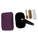 Footful 5 IN 1 Portable Shoes Shine Polish Cleaning Set Kit In Travel Case Bag Purple
