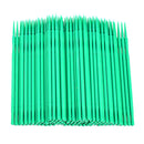 Pack of 100Pieces Disposable Micro Brush Swab Eyelash Extension Applicators Eye Makeup Cosmetic Beauty Tools - Green