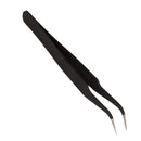 Stainless Steel Anti Magnetic 45 degree Curved Tweezer Nail Art Watch Repair Handicraft Tool 120mm