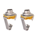 2pcs Mono 1/4'' Output Jack Socket Plate for Electric Guitar Replacement