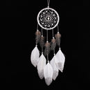 Handmade Dream Catcher With Feathers Kids Bedroom Decoration Wall Hanging Ornament Silver