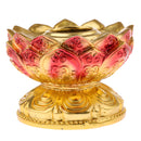 Tibetan Resin Buddhist Buddha Lotus Prayer Wheel Base, Prayer Pedestal for Handle Prayer Wheel