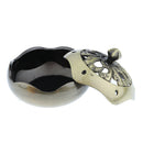 Zen Alloy Incense Burner Tibet Hollow Cover Censer Sandalwood Cone Holder