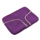 Protective Adjustable Zipper Laptop Notebook Tablet Carry Sleeve Case Cover Purple 15Inch