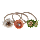 3PCS FLOWER STRETCH HEADBAND, FABRIC FLOWERS, BABY, GIRLS HEAD HAIRBAND 10