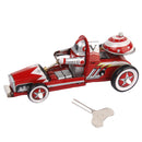 Vintage Racing Car Model Tin Toy Collectible Gift With Wind Up Key Kids Educational Mobility Developmental Toy Gift Red