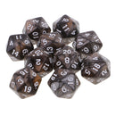 10pcs 20 Sided Dice D20 Polyhedral Dice for Dungeons and Dragons Game Role Playing Game High quality Coffee