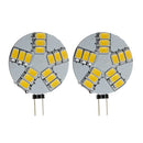 1 Pair G4 5630 2800-3400K 15LED Spot Light Lamp Spot Light Lamps for Car Home