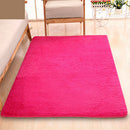 Fluffy Rug Anti-Skid Shaggy Area Rug Home Bedroom Carpet Floor Mat Rose Red