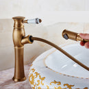 Kitchen Brass Purified Water Outlet Deck Mounted Sink Faucet Centerset Tap