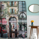 Street Cafe Pattern Waterproof Fabric Bathroom Shower Curtain Screens 72"