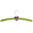 Kids Baby Clothes Garments Trousers Shirt Skirt Safe Holder Hanging Accessory Wooden Cute Cartoon Design Hanger Green