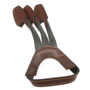 Archery Glove 3 Finger Handmade Leather Guard Finger Protector for Recurve Bow Compound Bow 21.5x10.5x0.8cm