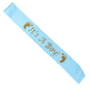 It is a Boy Satin Sash for Baby Shower Party Blue