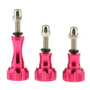 Rose Red-Aluminum Stainless Thumb Knob Bolt Nut Screw Set for GoPro Hero3+/3/2/1 Camera Accessories Fastening Easy Install