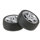 2 Pieces 48mm Toy Wheels Flat Drift Tyres DIY Car Spare Parts for Model Making