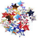 100 Pieces Christmas Star Shape Wooden Buttons for DIY Sewing Clothing Decoration Kids Crafts