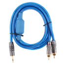RCA Cable 3.5mm Male To 2-Male RCA Cable Splitter Audio RCA Male Cable 150cm