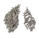 6 Pieces 85x41mm Antique Silver Zinc Alloy Feather Charms Large Pendant Fit Necklace Chain DIY Jewelry Making Bookmark Crafts