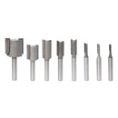 8pc 1/4" Shank Straight Cut Router Bit Cutter Edge Repair Trimming Blade Worktop Wood Milling Bits