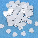 Glitter Plastic Heart Confetti for Valentine's Day Wedding Party Decorations Supplies Silver