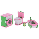 Lot 4 Pieces Wooden Doll House Miniature Furniture Kids Pretend Play Toys