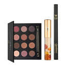 3PCS/Kit Eye Face Makeup Comestics, 12Color Smooked Eyeshadow Palette, Liquid Concealer & Eyeliner Pen Contour Set