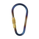 Mini Strong Durable Titanium Screw Locking Carabiner Clip Keychain Key Ring for Outdoor Camping