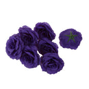 20Pcs Artificial Rose Silk Flower Heads Party Wedding Decor Craft DIY Black