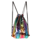 Glittering Sequins Drawstring Backpack Climbing Hiking Shopping Outdoor Bag