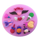 Silicone Chocolate Cookies Mold 10 Shape Fondant Baking Pastry Tools for Cakes Decorating