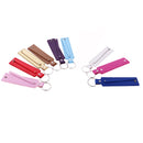 DIY Artifical Leather Belt Fob Keyrings Key Chains Fit 8mm Slide Charms 10-pieces