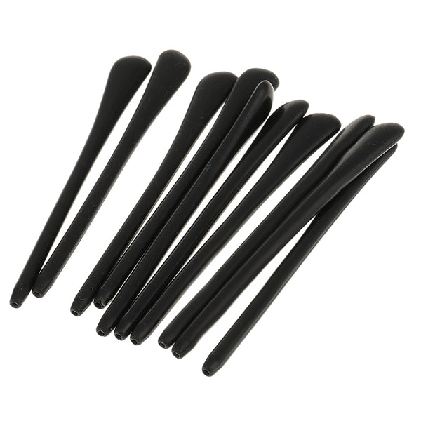 10x Expandable Silicone Eyeglasses End Tips Ear Sock Tubes Replacement Black