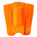 3 Pieces Orange Diamond Grooved Anti-slip Surfboard Traction Pad Tail Pad Deck Grip Accessory