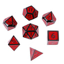 7 Pieces set Mini Polyhedral dice Set Red D4 D6 D8 D10 D12 D20 D&D RPG