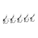 Stainless Steel 5 Hook Double-Deck Coat Robe Hanging Holder Wall Towel Rack Hanger For Bedroom Kitchen Living Room Decor