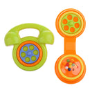 2pcs Baby Toddler Toy Phone Rattle Hand Shaking Bell Handbell Infant Educational Crib Stroller Pram Toy Kids Pretend Game