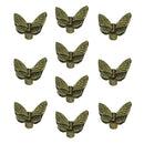 Pack of 10PCS Zinc Alloy Cabinet Wardrobe Drawer Cupboard Knob Pulls with 10 Mounting Screws Bronze