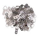 100 Pieces Sliver Large Ring Double Hole Picture Photo Frame Hanging Hangers 1.96 x 0.55