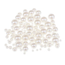 100 Pieces White Imitated Pearl Beads Jewelry Making Supplies Handcraft Pearl Nail Decoration Beads Protection Material Safe Decoration for Home
