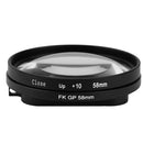 58mm Close up Lens 10X Macro+Lens Adapter Ring for GoPro Hero 5 Housing Case