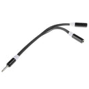 3.5mm Jack Plug Y Splitter Audio Stereo Extension Earphone Headphone Cable Black