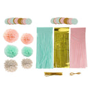 Set of 20pcs Tissue Paper Flowers Pom Poms Tassels Paper Garland Party Decora