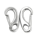 2pcs Stainless Steel Snap Clip Hiking Camping Climbing Spring Hook Buckle Carabiner