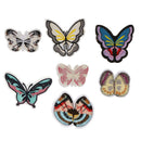 7 Pieces/set Butterfly Embroidered Fabric Trim Applique Patches for Sewing on Clothes Dress Decoration