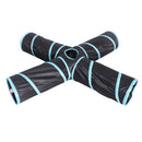 Cat Tunnel, Upgraded Collapsible 4 Way Crinkle Cat Toy Tube with 2 Suspended Ball Toys for Puppy, Cats, Dogs, Rabbits, Indoor/Outdoor Use